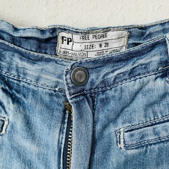 Free People Just Float On Flare Bell Bottom High Rise Raw Hem Jeans - Picture 3 of 6